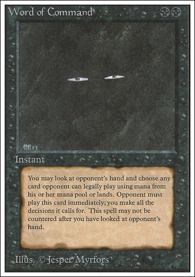 Magic the Gathering: Unlimited (Base Set) card 137 Word of Command