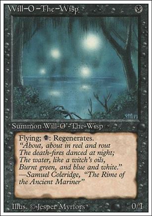 Magic the Gathering: Revised (Base Set) card 137 Will-o'-the-Wisp
