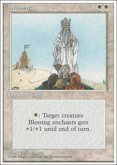 Magic the Gathering: 4th Edition (Base Set) card 9 Blessing