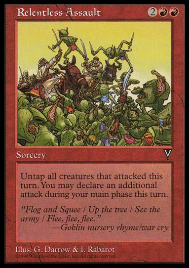 Magic the Gathering: Visions (Base Set) card 91 Relentless Assault