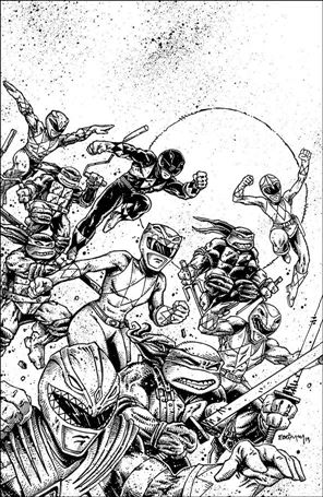 Mighty Morphin Power Rangers/Teenage Mutant Ninja Turtles issue 1-H Kevin Eastman 1:50 Sketch Cover