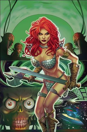 Red Sonja Attacks Mars issue 3.00-H Greg Land Virgin 1:15 Cardstock Cover