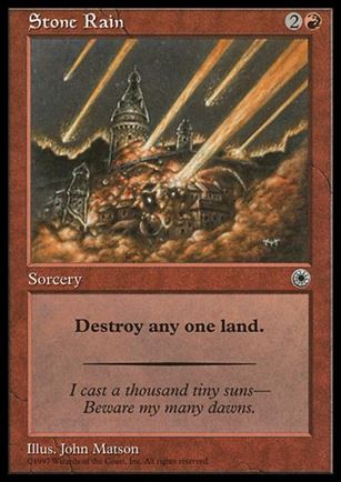 Magic the Gathering: Portal (Base Set) card 151 Stone Rain