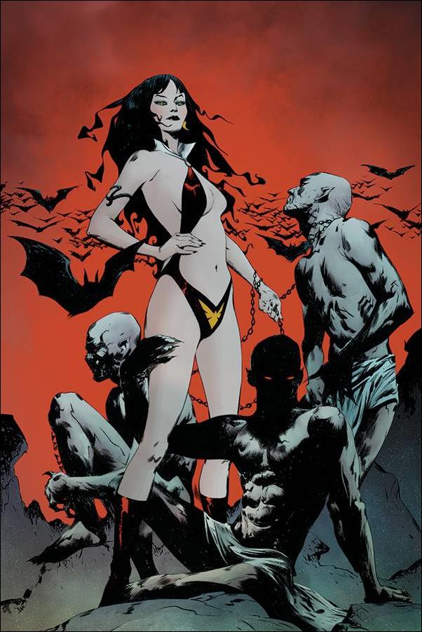 Vampirella: The Dark Powers issue 1-O Jae Lee 1:21 Red Background Virgin Demons Cover
