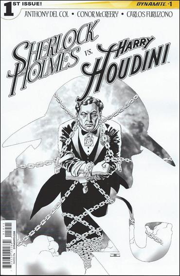 Sherlock Holmes vs. Harry Houdini issue 1-D John Cassaday 1:10 Black & White Cover