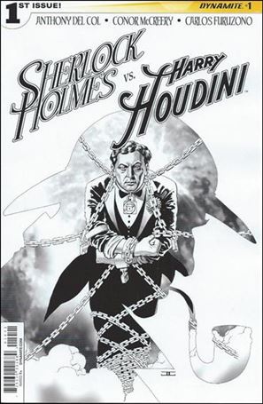 Sherlock Holmes vs. Harry Houdini issue 1-D John Cassaday 1:10 Black & White Cover