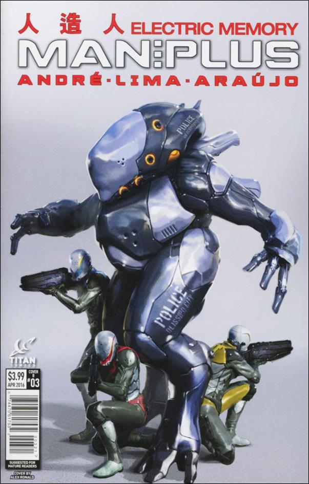 Man Plus issue 3-B Alex Ronald Cover