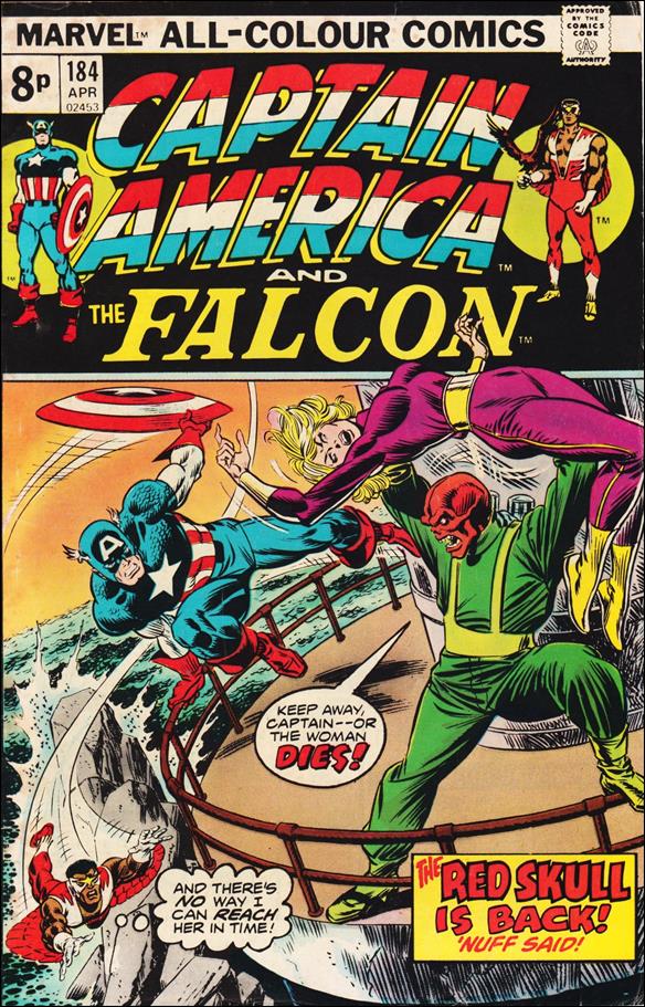 Captain America (1968) issue 184-B UK Price Cover