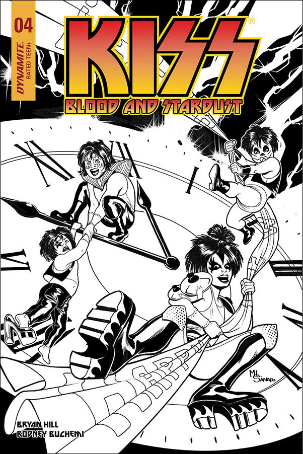 Kiss: Blood and Stardust issue 4-G Maria Sanapo 1:30 Black & White Cover
