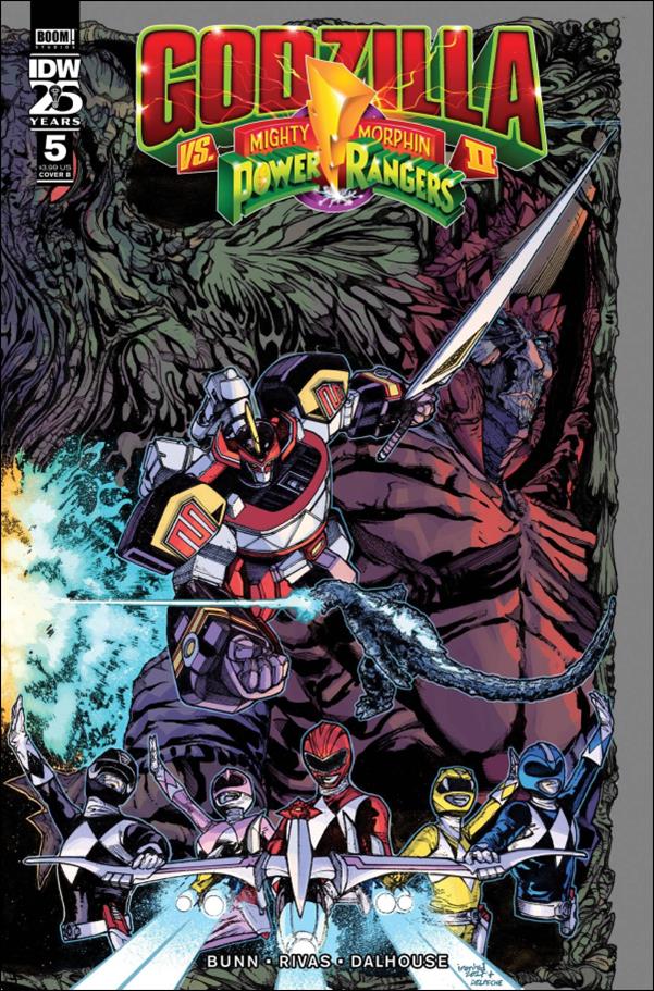 Godzilla vs the Mighty Morphin Power Rangers II issue 5-B Alex Sanchez Wraparound Cover