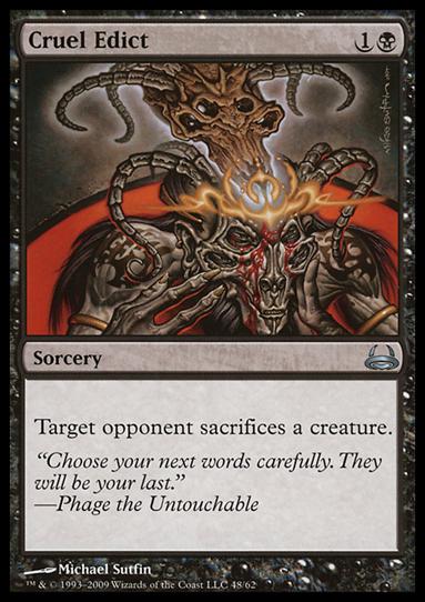 Magic the Gathering: Duel Decks: Divine vs. Demonic (Base Set) card 48 Cruel Edict