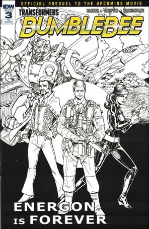 Transformers: Bumblebee Movie Prequel issue 3-C Andrew Griffith 1:10 Black & White Cover