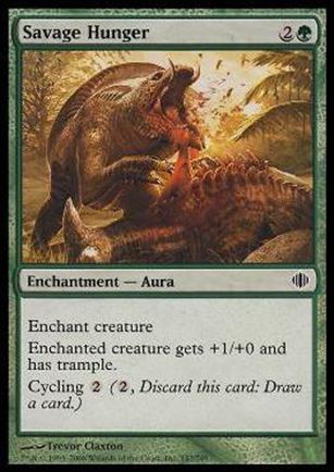 Magic the Gathering: Shards of Alara (Base Set) card 147-B Savage Hunger (foil)