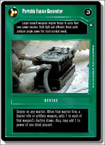 Star Wars: Hoth Limited (Base Set) card 15 Portable Fusion Generator