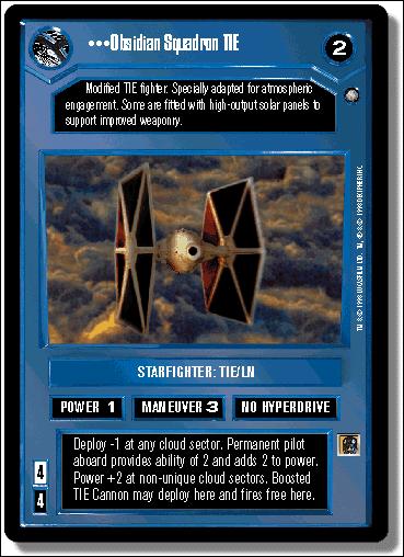 Star Wars: Official Tournament Sealed Deck (Base Set) card 9 Obsidian Squadron TIE