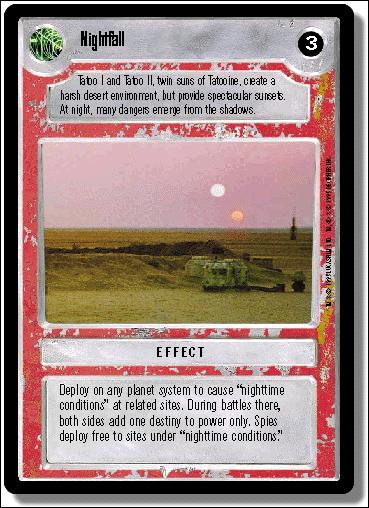 Star Wars: Premiere Limited (Base Set) card 216 Nightfall