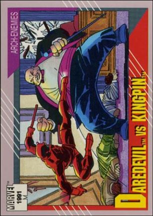 Marvel Universe: Series 2 (Base Set) card 126 Daredevil vs Kingpin