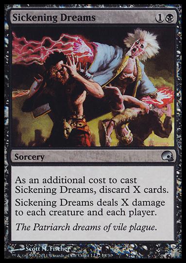 Magic the Gathering: Premium Deck Series: Graveborn (Base Set) card 18 Sickening Dreams