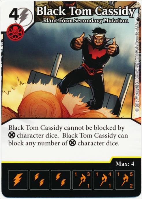 Marvel Dice Masters Deadpool card 86 Black Tom Cassidy: Plant-Form Secondary Mutation