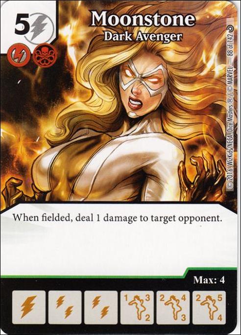 Marvel Dice Masters Civil War card 88 Moonstone: Dark Avenger