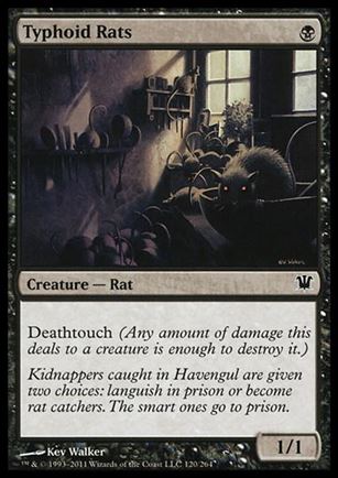 Magic the Gathering: Innistrad (Base Set) card 120 Typhoid Rats