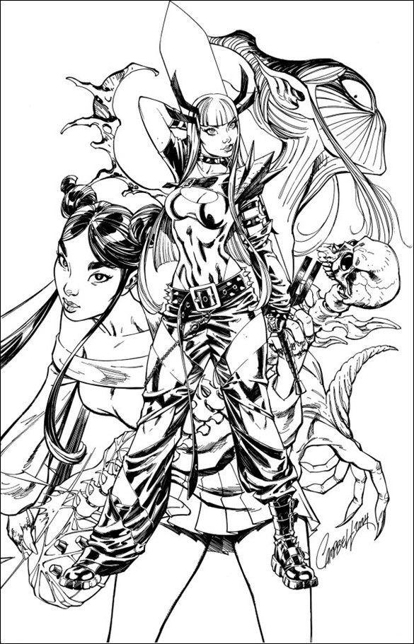Magik (2025) issue 2-H J. Scott Campbell 1:25 B&W Cover (2nd Printing)