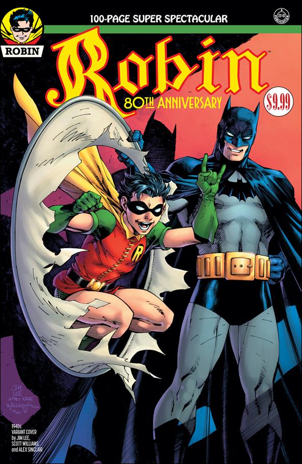 Robin 80th Anniversary 100-Page Super Spectacular issue nn-B Jim Lee 1940s Cover