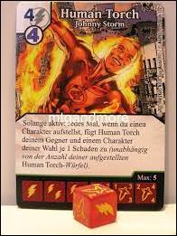 Marvel Dice Masters Avengers vs. X-Men  card 78 Human Torch: Johnny Storm