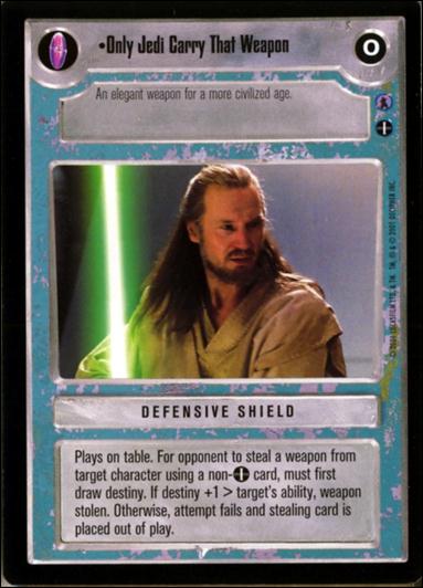 Star Wars: Reflections III (Base Set) card 144 Only Jedi Carry That Weapon