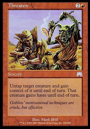 Magic the Gathering: Onslaught (Base Set) card 241 Threaten