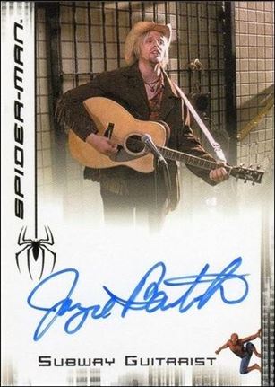 Spider-Man 3: The Movie (Autograph Subset)  card 17 Jayce Bartok as Subway Guitarist