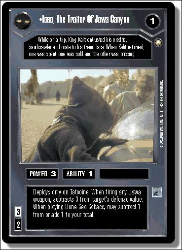 Star Wars: Special Edition Limited (Base Set) card 14 Iasa, The Traitor of Jawa Canyon