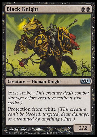 Magic the Gathering: 2011 Core Set (Base Set) card 83 Black Knight