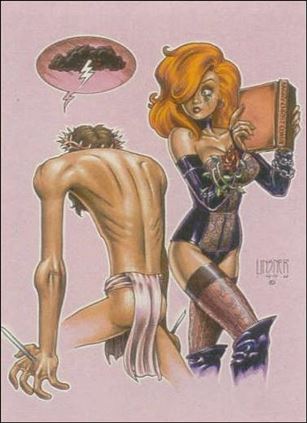 Joseph Michael Linsner: Dawn & Beyond (Base Set) card 49 Angry Christ Comix #1