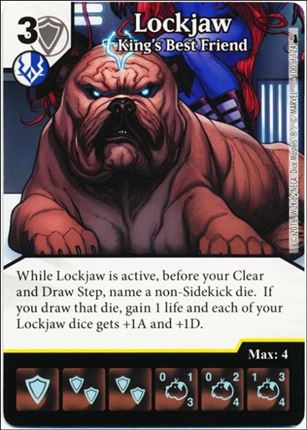 Marvel Dice Masters Deadpool card 100 Lockjaw: King's Best Friend 