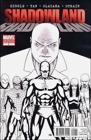 Shadowland (2010) issue 2-D John Cassaday Black and White Cover (3rd Printing)