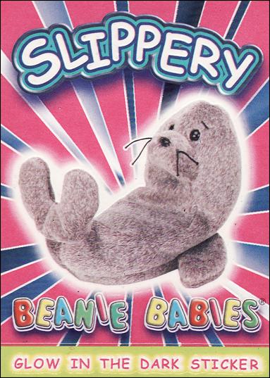 Beanie Babies Series 4 (Glow in the Dark Sticker Subset) card nn23 Slippery