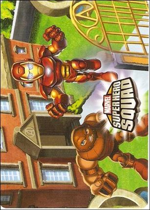 Marvel Super Hero Squad (Base Set) card 74 Iron Man vs. Juggernaut