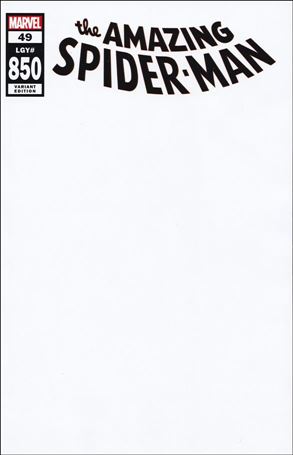 Amazing Spider-Man (2018) issue 49-M Coated Wraparound Blank/Sketch Cover