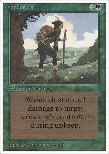 Magic the Gathering: Unlimited (Base Set) card 227 Wanderlust