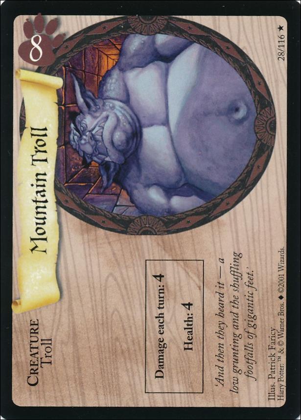 Harry Potter (Base Set) card 28 Mountain Troll