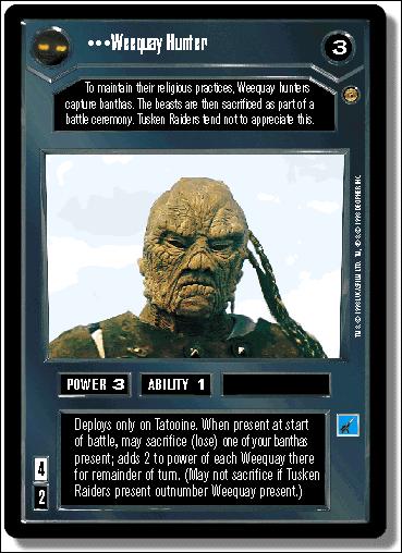Star Wars: Jabba's Palace Limited (Base Set) card 39 Weequay Hunter