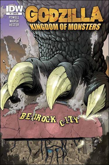 Godzilla: Kingdom of Monsters issue 1-MH Bedrock City Cover 1/500