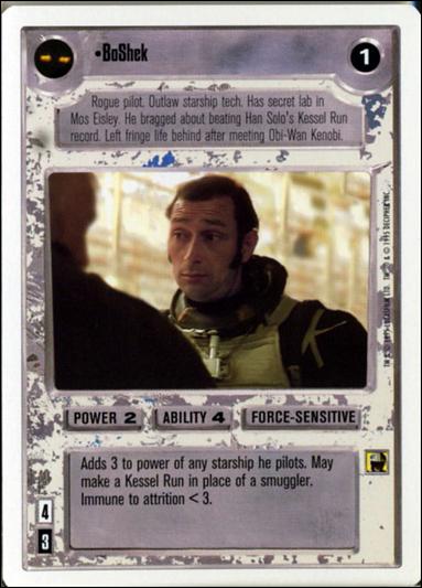 Star Wars: Premiere Unlimited (Base Set) card 163 BoShek