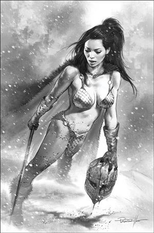Red Sonja: Black White Red issue 3-H Lucio Parrillo Black & White Virgin Cover