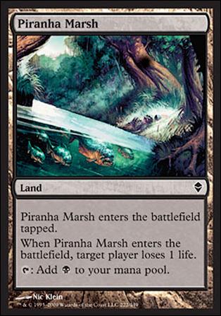 Magic The Gathering: Zendikar (Base Set) card 222 Piranha Marsh