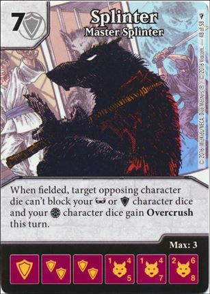 Dice Masters Teenage Mutant Ninja Turtles  card 48 Splinter - Master Splinter