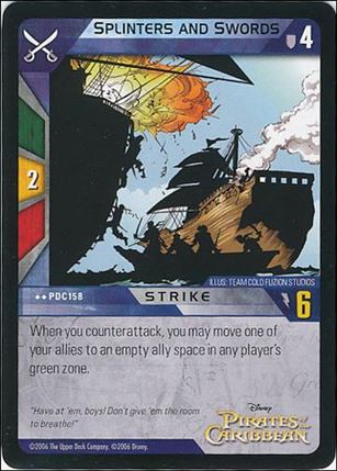 Pirates of the Caribbean - Dead Man's Chest (Base Set) card PDC158 Splinters and Swords