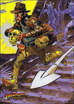 Indiana Jones Masterpieces (Base Set) card 30 Indy on the Run