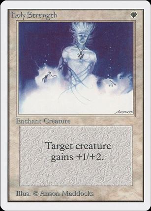 Magic the Gathering: Unlimited (Base Set) card 25 Holy Strength